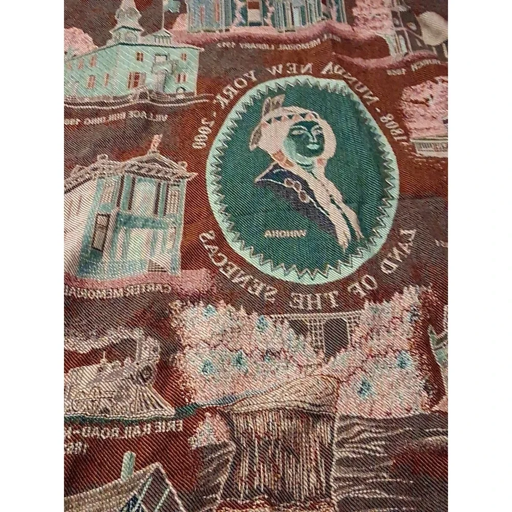 2000 Nunda New York Historical Site Tapestry Throw Blanket 46